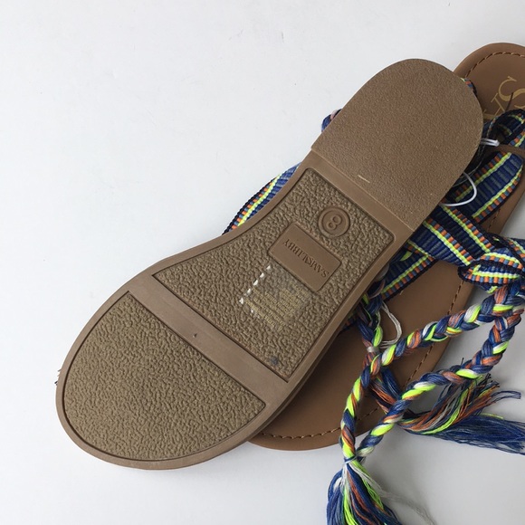 Sam & Libby Blossom Braided Tie Flat Sandals New - Picture 7 of 7